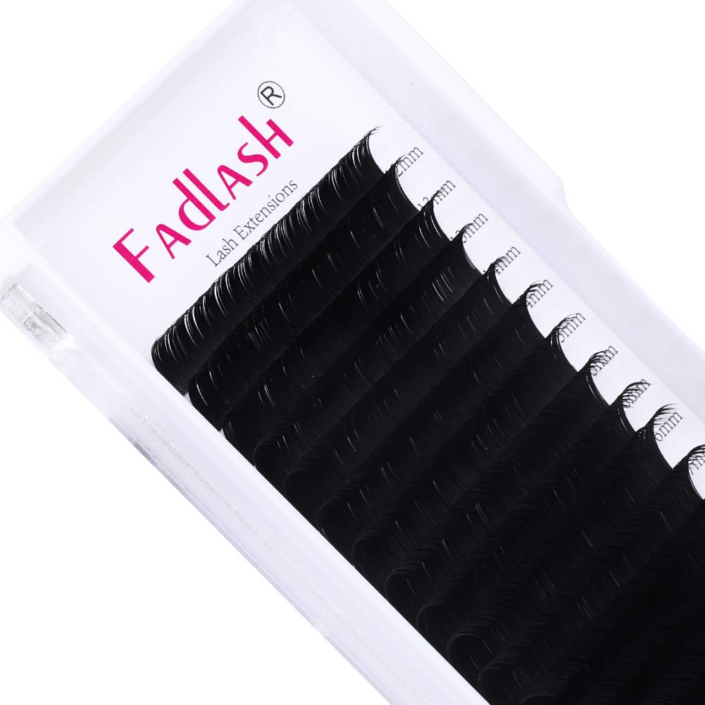Lash Extension Supplies 0.10 0.15 0.20 0.25 Classic Lash Extensions Optinal C D L Curl Matte Black Soft Silk Eyelash Extensions Professional (0.20C, 12-20mm?
