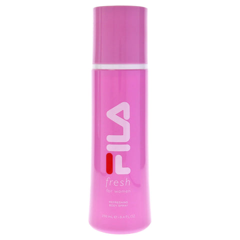 Fila Fresh for Women - Intense, Refreshing Designer Body Spray Fragrance - Infused With Notes Of Lemon, Strawberry, And Rose - Intense, Long Lasting Scent Arriving In Pink Glass Bottle - 8.4 Oz