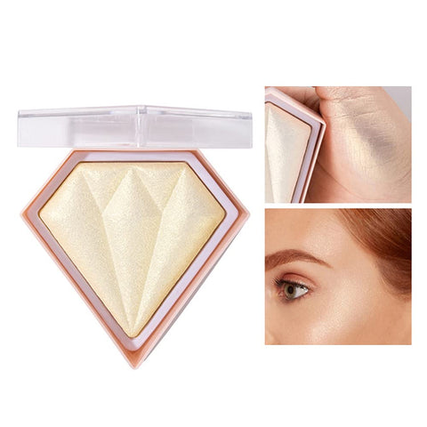 AKARY Face Glitter Blush Pink Shimmer Highlighter Blusher Powder Makeup Cosmetics Facial Contour Corrector Shine Rouge (#02 Quicksand Gold)