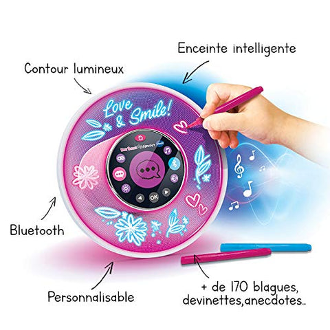 VTech - Kidi Smart Glow Art, Smart Music Speaker, Batteries, Customizable, Neon Effect - FR Version