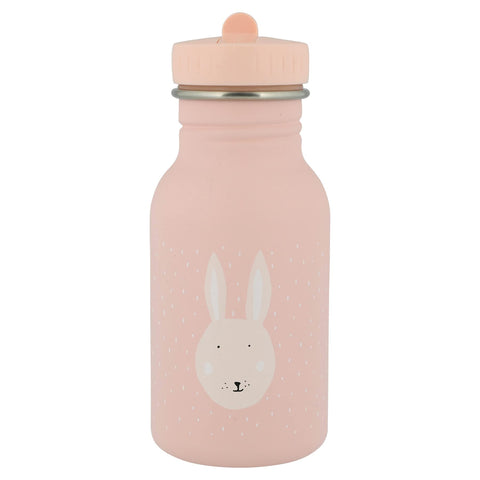 Trixie Drinking Bottle - Mrs. Rabbit - 350ml Stainless Steel Water Bottle for Kids - Pink - Leakproof - Eco-Friendly and BPA-Free
