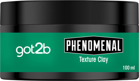 Schwarzkopf got2b PhenoMENal Texture Hair Styling Clay, Vegan, Strong Hold, Matt Finish, No Stickiness, 100ml (Pack of 1)