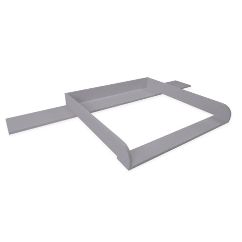 PuckDaddy Lorenz Changing Mat Compatible with Malm Dressers and Similar 159.5 x 78 x 10 cm Changing Mat with Cover Made of Grey MDF Wood Premium Changing Attachment Including Mounting Material