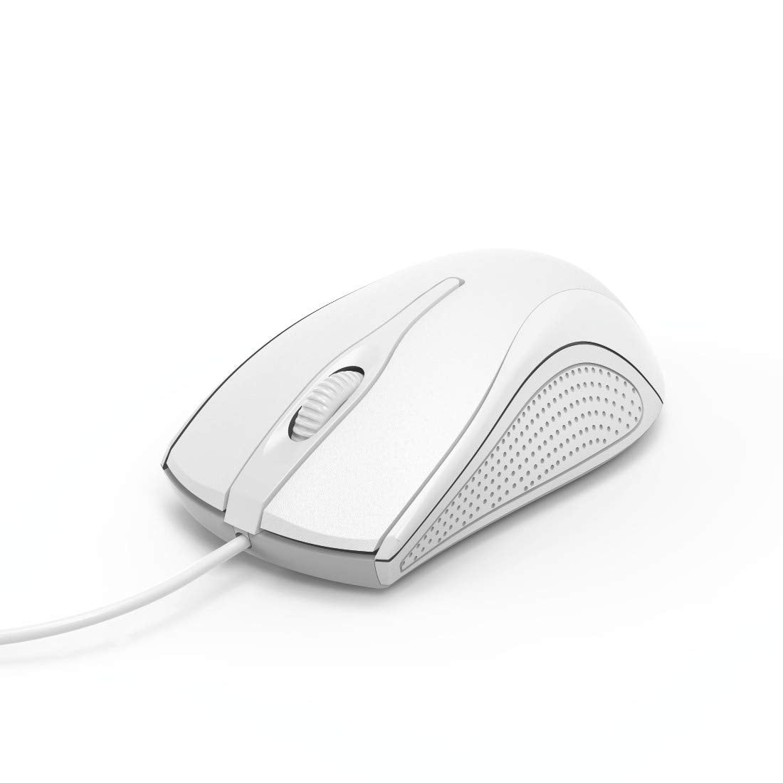Hama 3 Button Optical Mouse | Plug and Play USB | White