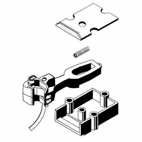 Straight Centerset Shank Couplers with Standard Body Mount Gearbox, Kadee 906