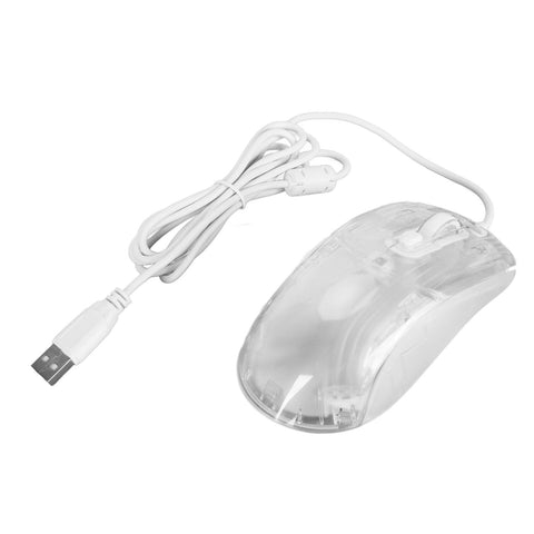 VBESTLIFE Clear Wired Gaming Mouse, Transparent Wired Mechanical Gaming Mouse 6 DPI Adjustable RGB Colorful Lights Silent Computer Mouse, for Laptop PC Desktop Computer