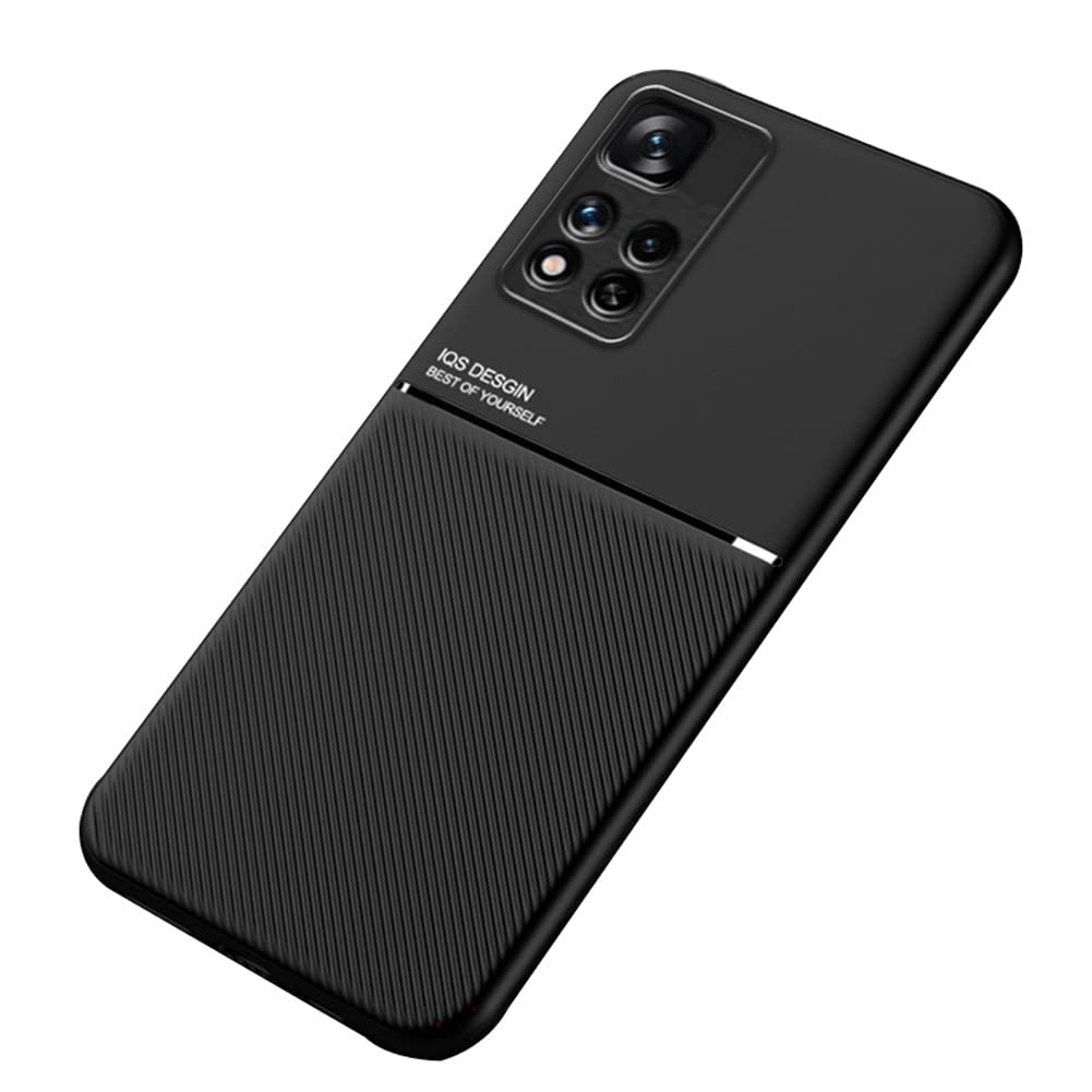 Kepuch Mowen Case for Xiaomi Redmi Note 11 Pro 5G(China)/Note 11 Pro+ - Cover Bumper Built-in Metal Plate for Xiaomi Redmi Note 11 Pro 5G(China)/Note 11 Pro+ - Black