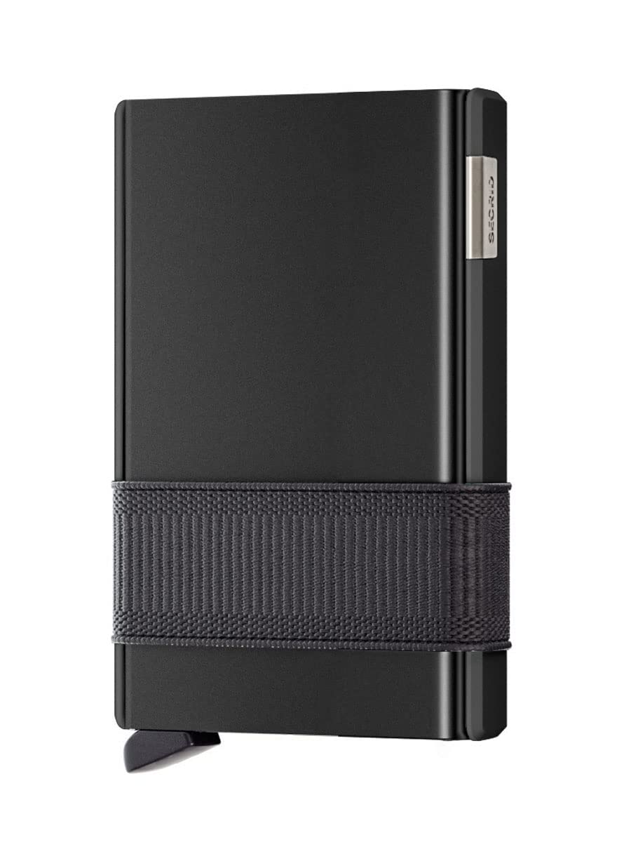 Secrid Cardslide Wallet, Black Cardprotector with Black Slide, Multi-Use RFID Case