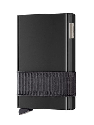 Secrid Cardslide Wallet, Black Cardprotector with Black Slide, Multi-Use RFID Case