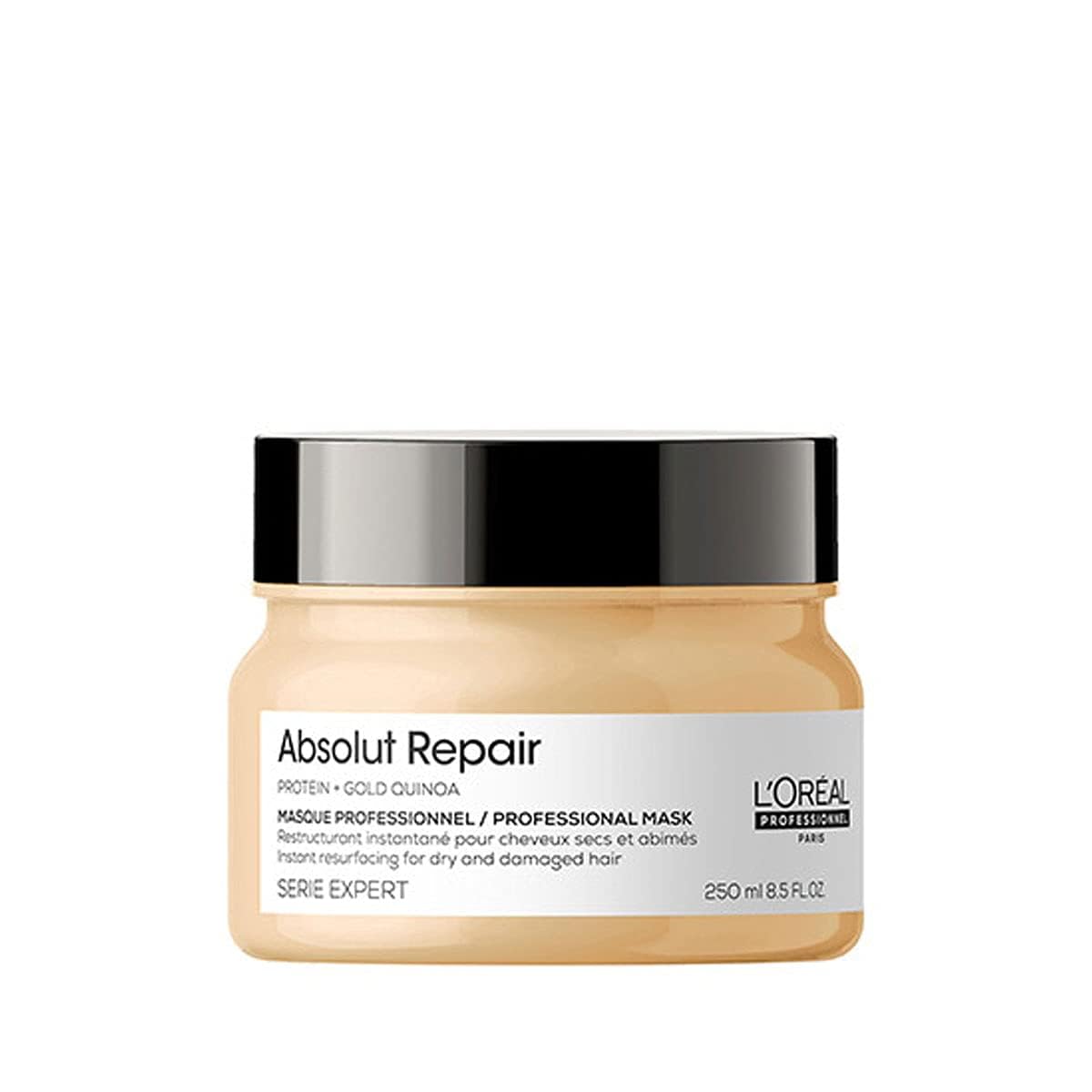 L’Oréal Professionnel | Mask, With Protein And Gold Quinoa for Medium-Thick Dry And Damaged Hair, Serie Expert Absolut Repair, 250 ml