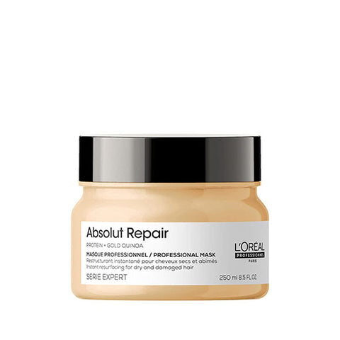 L’Oréal Professionnel | Mask, With Protein And Gold Quinoa for Medium-Thick Dry And Damaged Hair, Serie Expert Absolut Repair, 250 ml