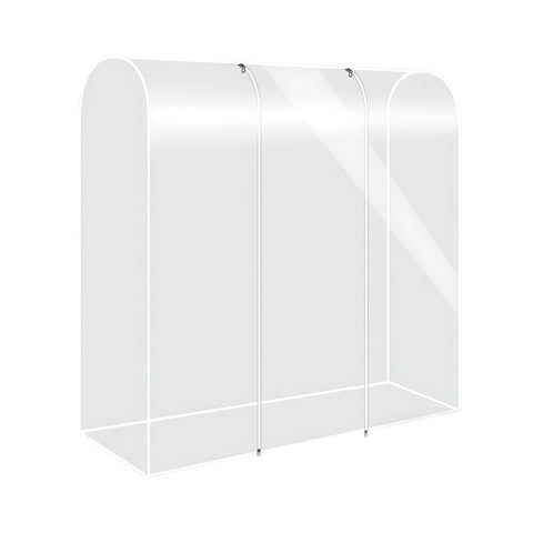 Wisebom Transparent Clothes Rail Cover, Thicken PEVA Clothes Dustproof Clothes Rail Cover Storage Bag with Strong Zipper 120×50×150 cm Clear Protective Zip Over Cover for Garment Hanging Coat Racks