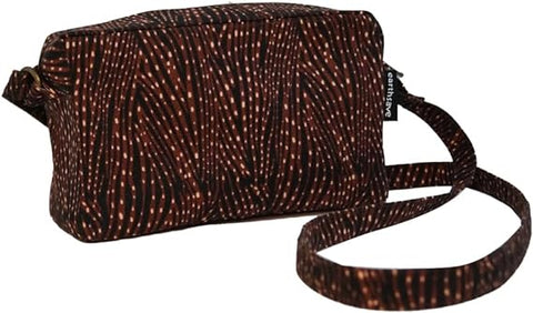 earthsave Cotton Premium Sling Bag - Road Brown | Sling Bag for Women with Adjustable strap | Cross Body Bag for woman