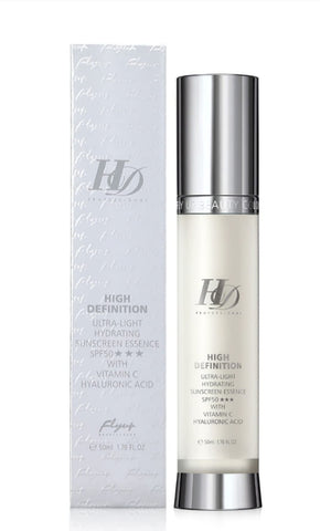 Award Winning Fly Up HD Hydrating Sunscreen SPF 50 Vitamin C Hyaluronic Acid Face Sun Cream Moisturiser