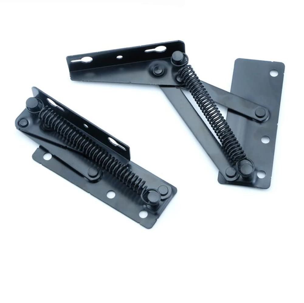 80 Â° Scissor Type hinged Cupboard top Turning Pallet Hinge 75 Â° Sofa Folding Spring Hinge top Turning Support Hinge (Black)