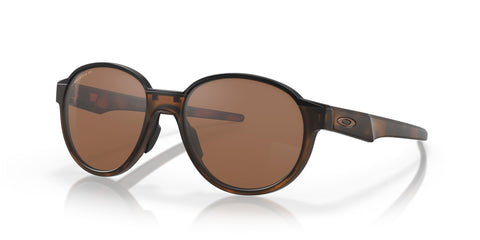 Oakley Men's OO4144 Coinflip Round Sunglasses, Matte Brown Tortoise/Prizm Tungsten Polarized, 53 mm