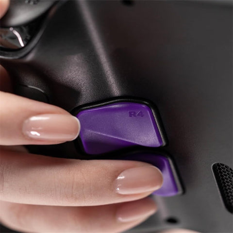 BlackYellowPurpleGreen Buttons Suitable For Steam Deck Back Case Console Back Case Button Conversion (Black)