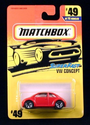 Matchbox VW Concept Beetle RED Superfast Series 1997 Basic Die-Cast Vehicle (#49 of 75)