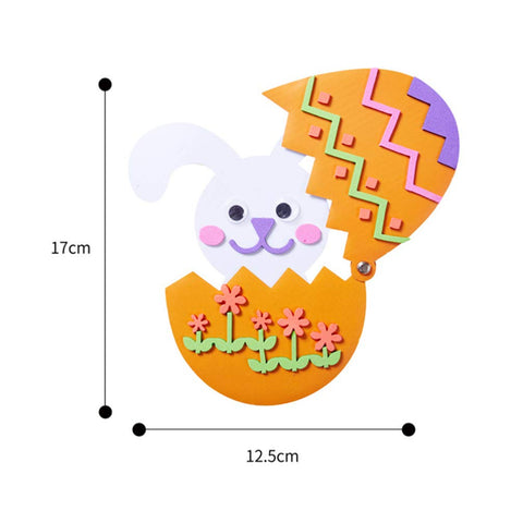 4pcs Handmade Out of Shell Egg Easter Basket Fillers for Easter Felt Crafts for Kids DIY Material Ornament Paper Easter Crafts for Kids Extra Large Basket Chick Flowers Child