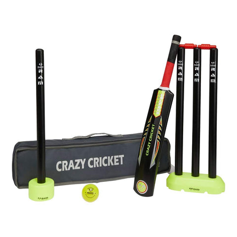 Ram Cricket Mini Crazy Cricket Set - 1 x Size 2 Bat - Durable Lightweight Kwik Cricket Style Set for Cricket Training, Cricket Matches, Garden, Beach, or Park - Suitable for approximate ages 5-9 yrs