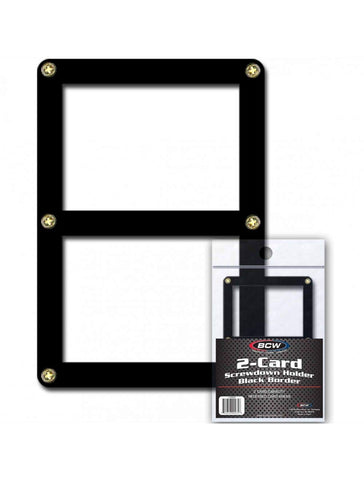 BCW 2 Card Screwdown Holder - Black Border