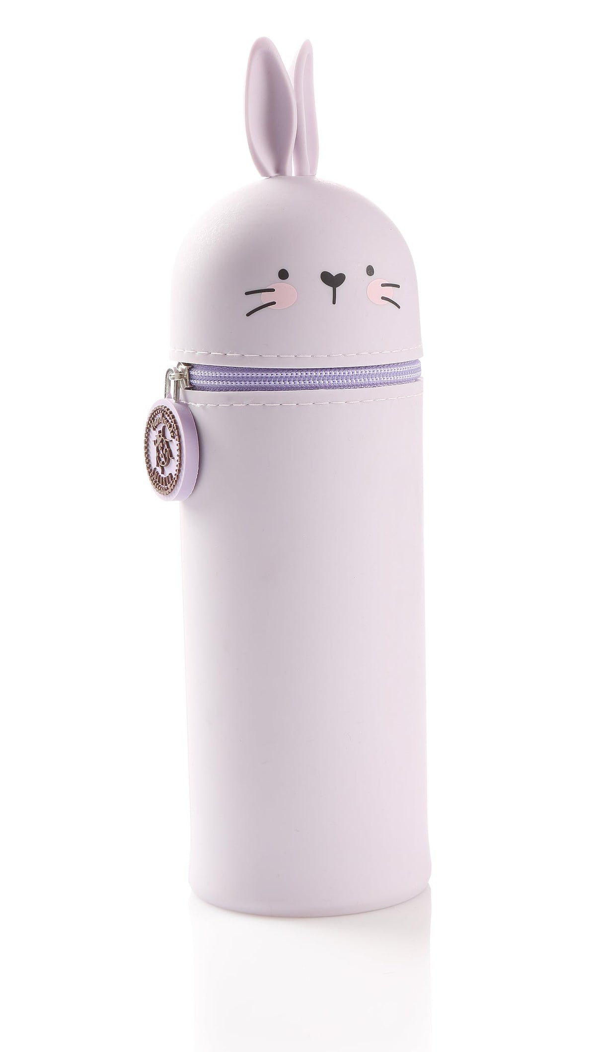 Lulubug Silicone Pencil Case, lilac, bunny