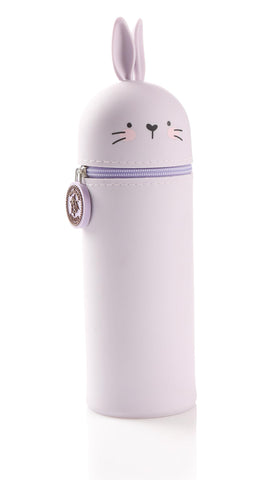 Lulubug Silicone Pencil Case, lilac, bunny