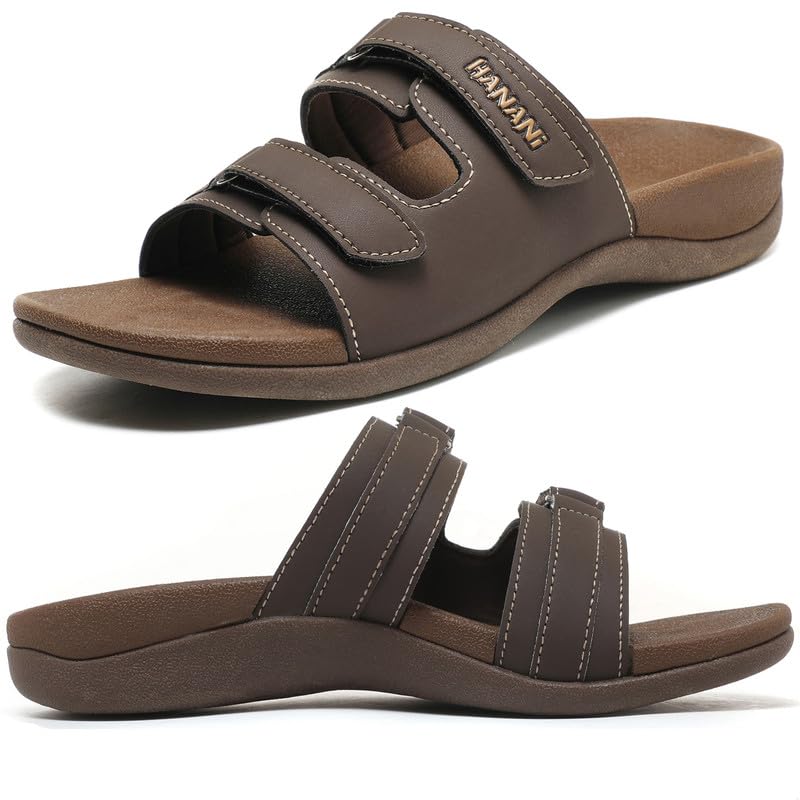 Womens Fashion Orthotic Slides Ladies Lightweight Athletic Yoga Mat Sandals Slip On Thick Cushion Slippers Sandals With Comfortable Plantar Fasciitis Arch