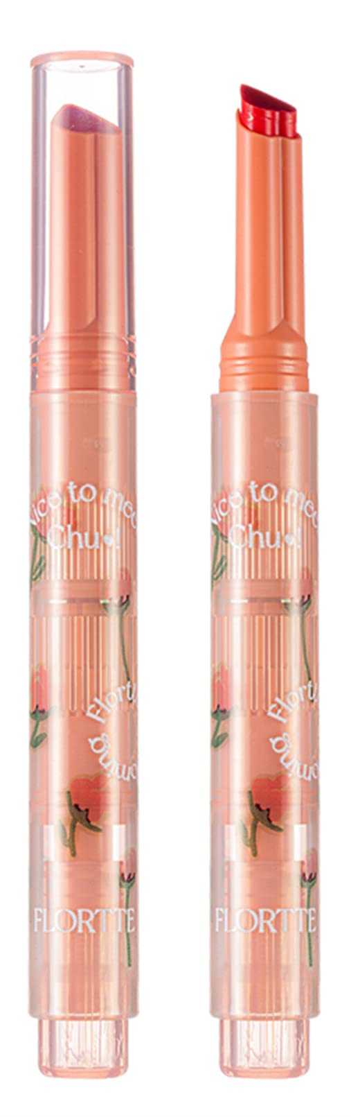 Flortte Jelly Lipstick, Florette Jelly Lipstick, Flortte Nice to Meet Chu Jelly Lipstick Heart Shape, Flortte First Kiss Love Lipstick Moisturizing Lip Glaze Florette Beauty Makeup Lip Pen (#08)