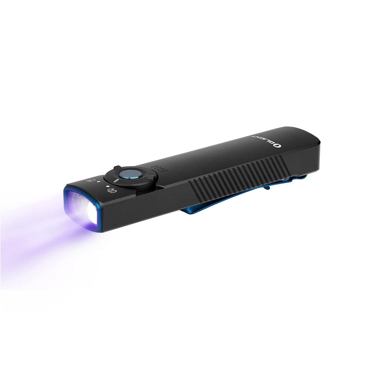 OLIGHT Arkfeld UV Dual Light Source Design with White Light and UV Light Rechargeable EDC Flashlight Suitable for Outdoors, Work and Emergency (Cool White (CW), Black)