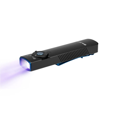 OLIGHT Arkfeld UV Dual Light Source Design with White Light and UV Light Rechargeable EDC Flashlight Suitable for Outdoors, Work and Emergency (Cool White (CW), Black)
