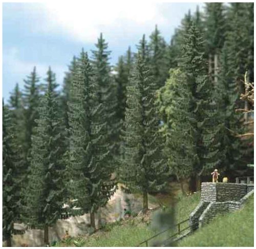 Busch 6132 Spruces 70mm 2/ HO Scenery Scale Model Scenery
