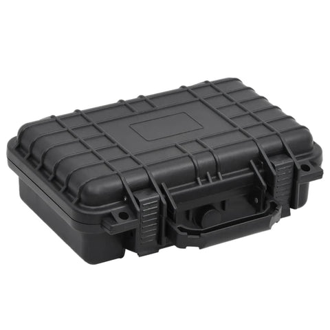 vidaXL Portable Flight Case - Black, Polypropylene, Compact with interior Polyurethane Foam, Durable ABS shell, 11.8"x8.7"x3.9", Lightweight at 3.31 Pounds'.