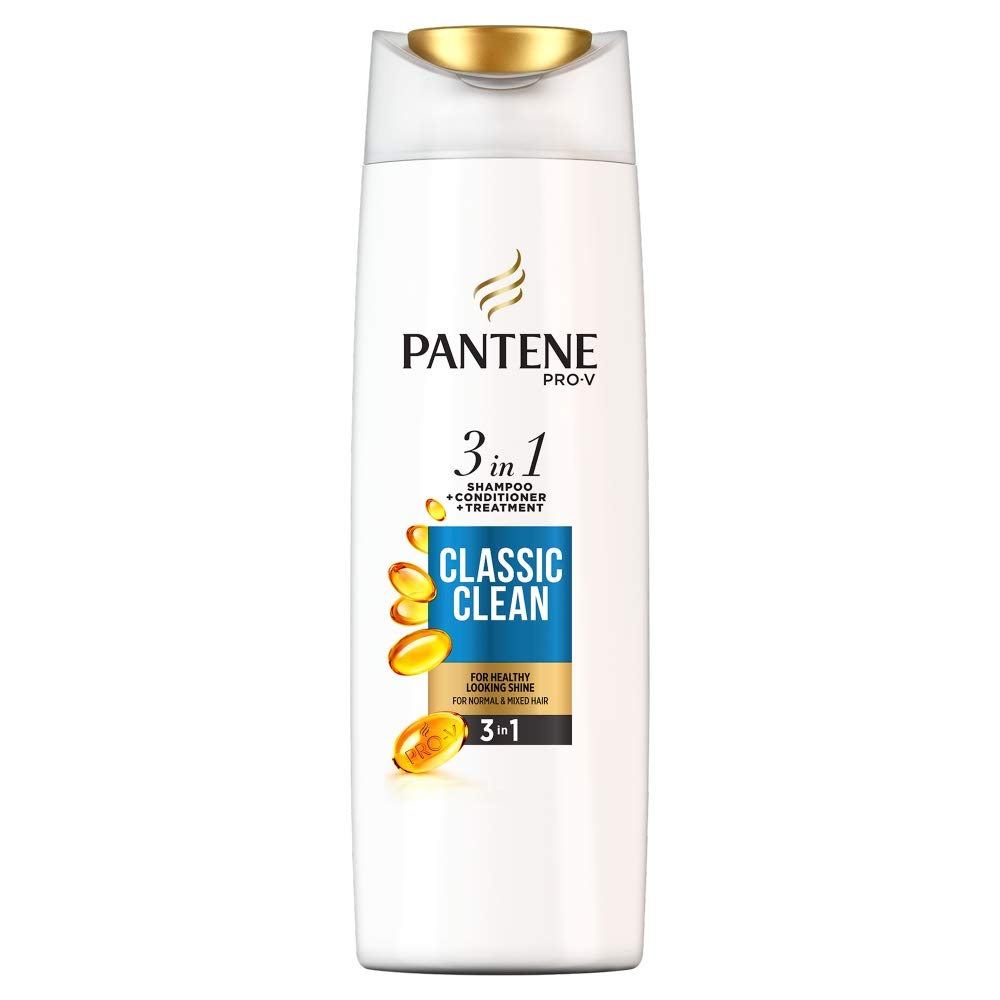 Pantene Pro-V Classic Clean 3-in-1 Shampoo Plus Conditioner, for Normal to Mixed Hair, 225 ml