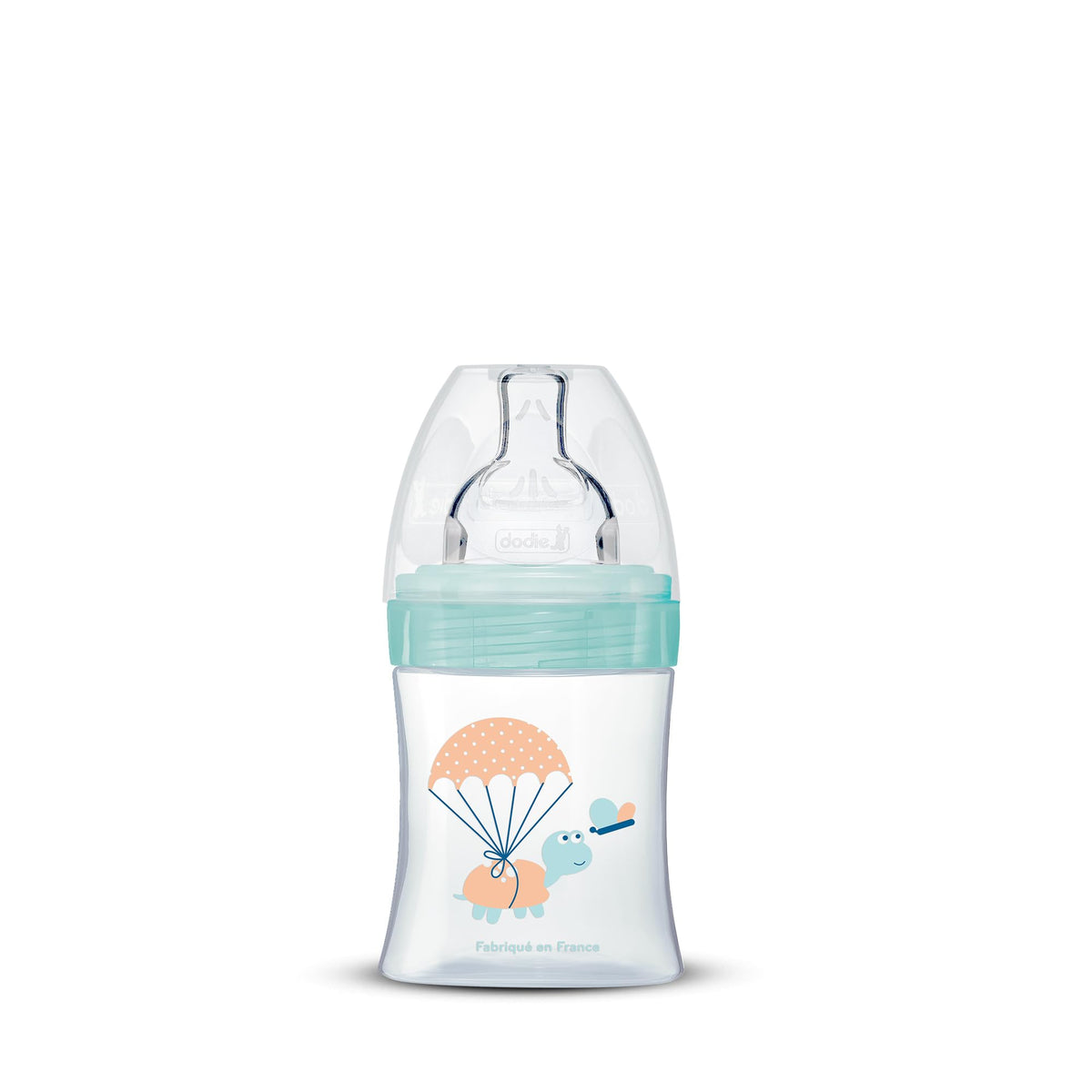 Dodie Baby Bottle, anticolic Sensation+, air, Flat Teat, Flow 1, 0-6 Months, 150 ml