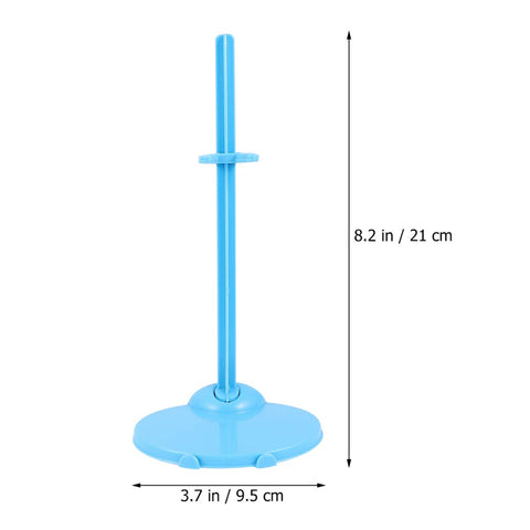 EXCEART 20pcs Doll Stand Display Holder for Dolls and Action Figures Doll Support Stand Accessories 10pcs Transparent +10pcs Blue