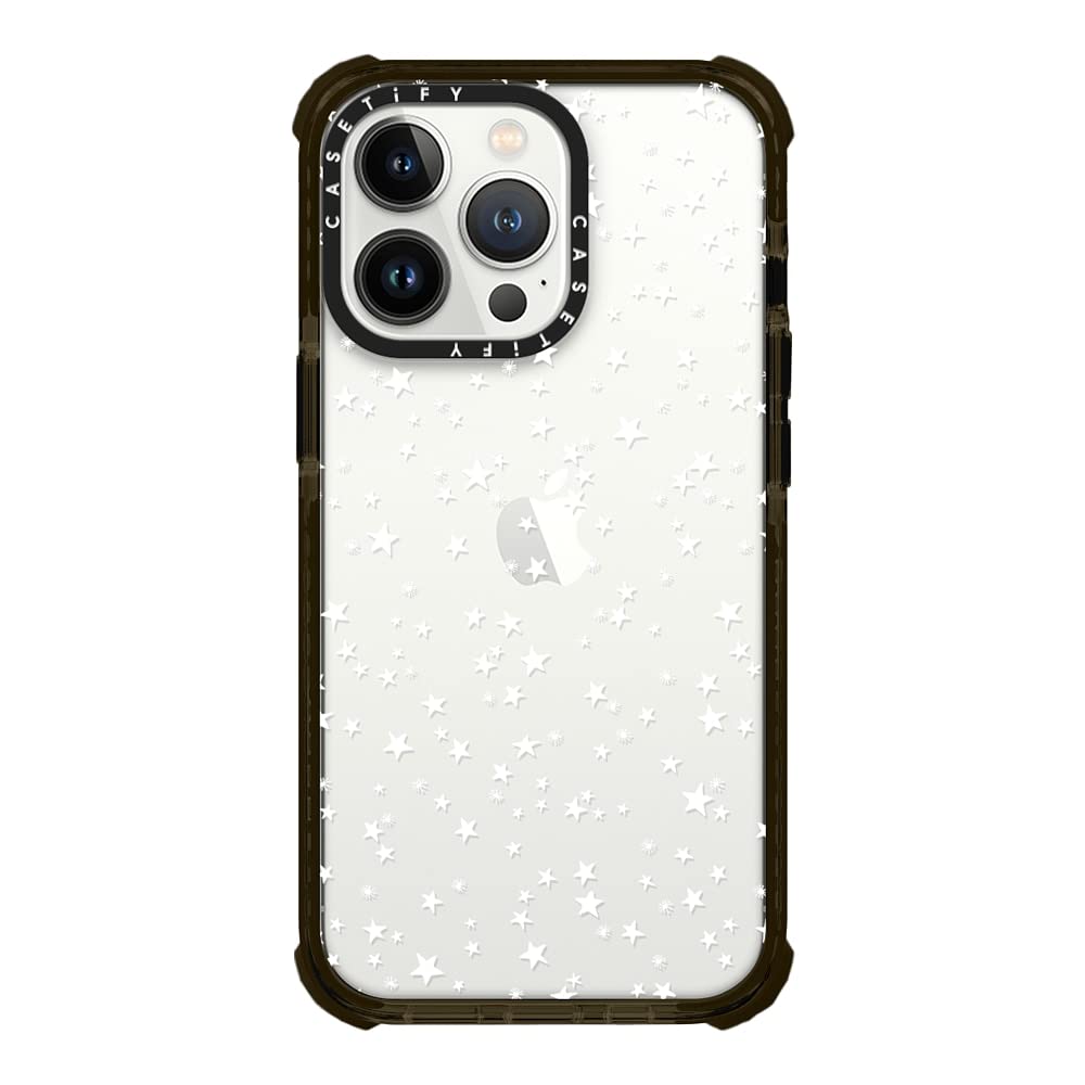 CASETiFY Ultra Impact Case for iPhone 13 Pro - White Star Night - Clear Black