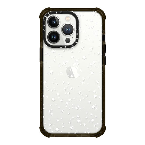CASETiFY Ultra Impact Case for iPhone 13 Pro - White Star Night - Clear Black