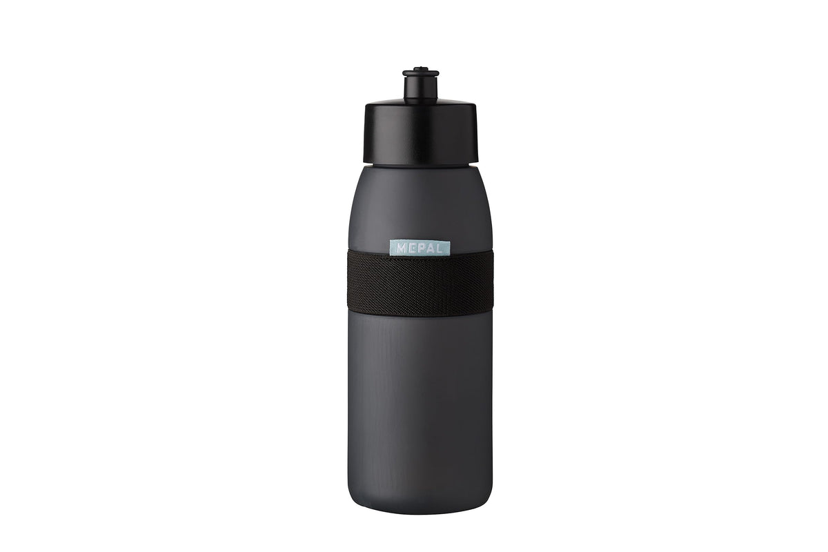 Mepal - Sports Bottle Ellipse - Practical Water Bottle For Sports & Leisure - Sports Drink Bottle With Soft Spout - Dishwasher Safe & BPA-free - 500 ml - Nordic black