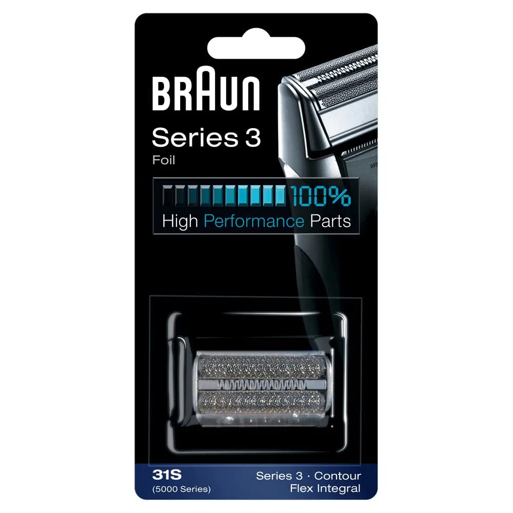 Braun Series 3 Electric Shaver Foil Cartridge, 31S- Compatible with Braun Series 3 Contour and 5000 Series Flex XP Shavers Only