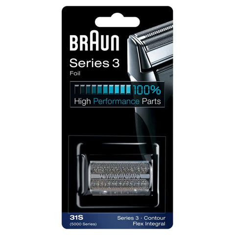 Braun Series 3 Electric Shaver Foil Cartridge, 31S- Compatible with Braun Series 3 Contour and 5000 Series Flex XP Shavers Only