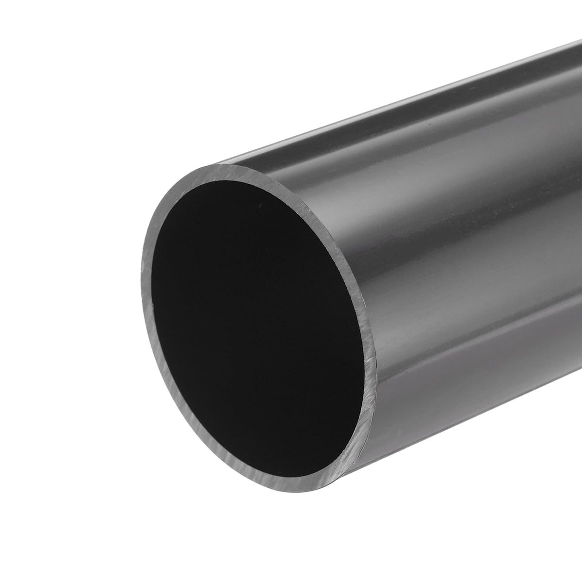 MECCANIXITY 3 Inch PVC Rigid Tube Round Pipe Hardware Tubing 67.8mm ID 75mm OD 20cm/8" Length Dark Grey High Impact for Water Pipe, Cable Sleeve