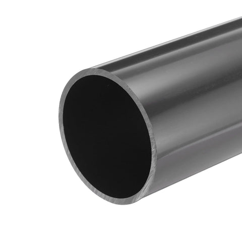 MECCANIXITY 3 Inch PVC Rigid Tube Round Pipe Hardware Tubing 67.8mm ID 75mm OD 20cm/8" Length Dark Grey High Impact for Water Pipe, Cable Sleeve