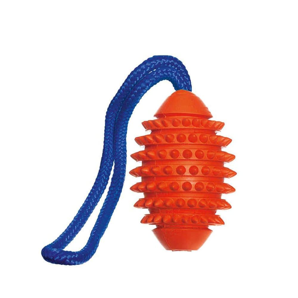 Karlie 45856 Boomer Aqua Football Solid Rubber