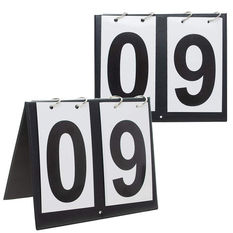 GOGO 2 Sets Portable Tabletop Sports Scoreboards, 00-99-Black Number