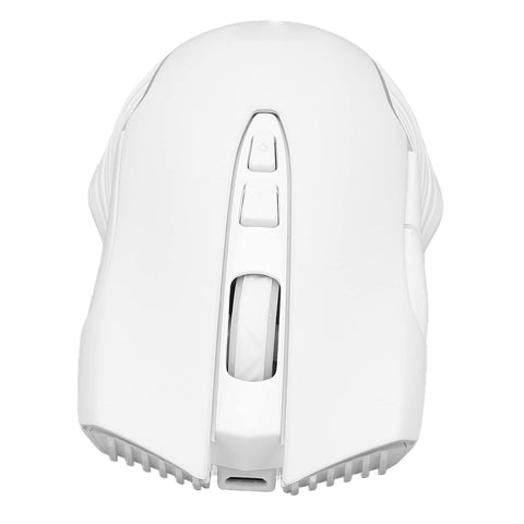 Wireless Gaming Mouse, 6400DPI 2.4Ghz Pro Optical Sensor Gaming Mechanical Mouse with 6 DPI Levels, RGB Color Backlight, Built in Rechargeable Battery, Ergonomic Design, Plug & Play(White)