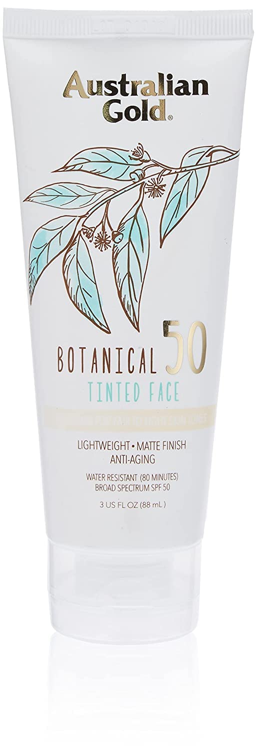 Australian Gold Broad Spectrum, Water Resistant Tinted Mineral Liquid Botanical Sunscreen