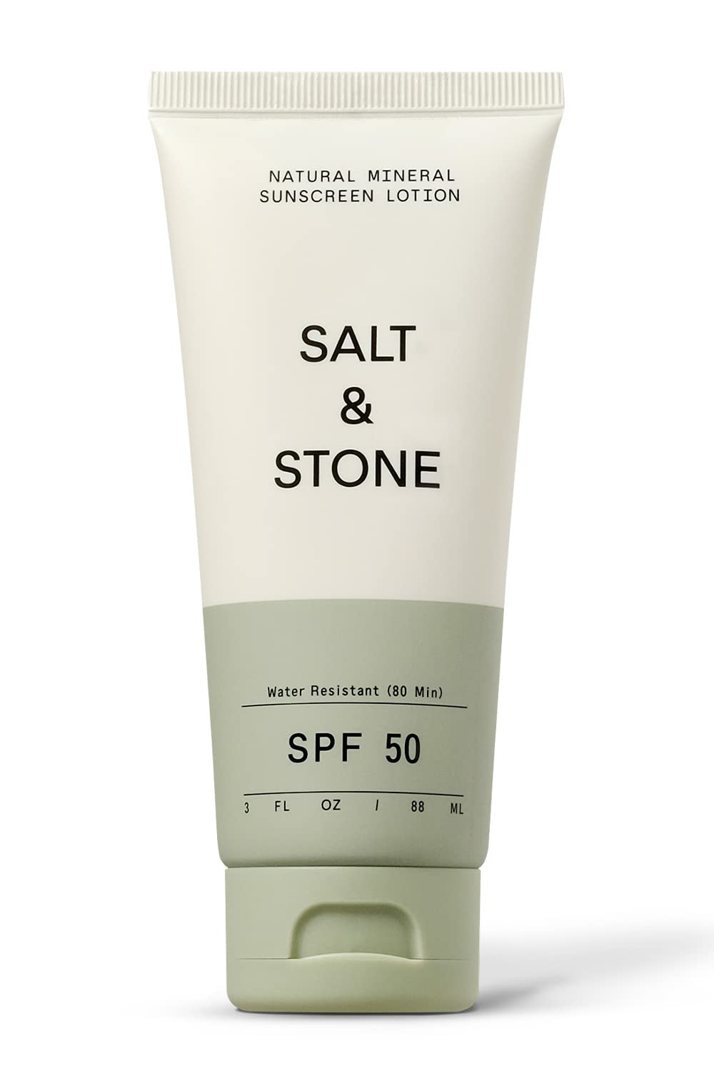 SALT & STONE SPF 50 Natural Mineral Sunscreen Lotion | Made with Non-Nano Zinc Oxide | Broad Spectrum Sun Protection | Water Resistant & Reef Safe | Cruelty-Free & Vegan (3 fl oz)