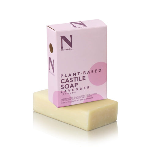 Dr. Natural Castile Bar Soap - Multipurpose Soap Bar with Anti-Acne Properties - For Face, Body and Hair - Sensitive Skin Body Wash - Lavender - 140 g