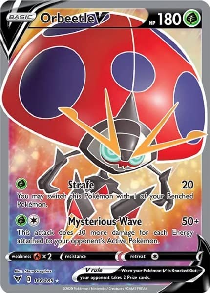 Pokemon - Orbeetle V 166/185 - Vivid Voltage - Full Art Ultra Rare Card